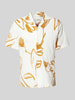 Jack & Jones Premium Regular Fit Freizeithemd mit 1/2-Arm Modell 'BLAPALMA' Taupe