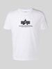 Alpha Industries T-Shirt mit Label-Print Weiss
