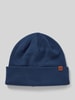 Barts Beanie met labeldetail, model 'WILLES' Jeansblauw