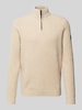 ECOALF Gebreide pullover met opstaande kraag, model 'DRAGOALF' Offwhite