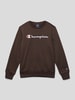 CHAMPION Sweatshirt mit Logo-Stitchings Schoko