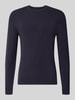 MCNEAL Strickpullover mit geripptem Rundhalsausschnitt Marine