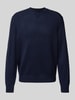 ARMANI EXCHANGE Gebreide pullover met ribboorden Donkerblauw