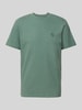 Blend T-Shirt mit geripptem Rundhalsausschnitt Oliv