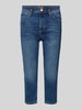 s.Oliver RED LABEL Slim Fit Caprijeans mit Gürtelschlaufen Dunkelblau