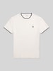 Polo Ralph Lauren Koszulka T-shirt z mieszanki bawełny w kroju regular fit z kontrastowymi paskami Biały
