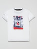 Pepe Jeans T-shirt met logoprint, model 'Cannon' Wit