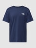 The North Face T-shirt z nadrukiem z logo Granatowy