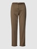 Christian Berg Woman Chino met riem Olijfgroen
