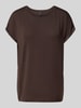 Vero Moda Regular fit T-shirt van lyocell-mix, model 'AVA' Chocoladebruin