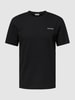 CK Calvin Klein T-shirt z detalem z logo Czarny