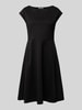 Christian Berg Woman Selection Knielanges Kleid mit U-Boot-Ausschnitt Black