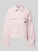 Tommy Jeans Relaxed fit overhemdjack van fleece Roze