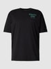 Replay T-shirt met label- en motiefprint Zwart