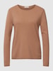 Christian Berg Woman Strickpullover mit Rundhalsausschnitt Mittelbraun