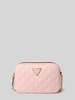 Guess Handtas met labelapplicatie, model 'GIULLY' Felroze