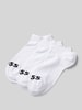 BOSS Sneakersocken mit Label-Detail im 3er-Pack Weiss