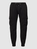 Alpha Industries Cargohose mit Label-Details Modell 'Twill' Black