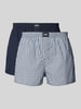 BOSS Boxershorts mit elastischem Bund im 2er-Pack Marine