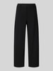 OPUS PANTS Spodnie materiałowe z prostą nogawką i lamowaną kieszenią z tyłu model ‘Mette’ Czarny