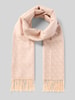 Guess Schal aus Viskose-Mix mit Logo-Muster und Fransen Rosa