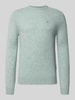 MCNEAL Regular fit gebreide pullover van pure wol Lichtturquoise gemêleerd