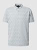 BOSS Green Regular fit poloshirt met all-over motief, model 'Pirax' Lichtgrijs