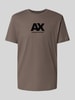 ARMANI EXCHANGE T-shirt o kroju regular fit z czystej bawełny z nadrukiem z logo Średnioszary