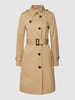 Jake*s Casual Trenchcoat met tailleriem Zand