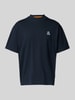 BOSS Orange T-shirt o kroju oversized z nadrukowanym motywem model ‘numbers’ Ciemnoniebieski