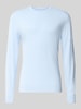 MCNEAL Strickpullover mit geripptem Rundhalsausschnitt Bleu Melange