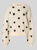 Noisy May Strickpullover mit Puffärmeln Modell 'CHARLOTT' Offwhite
