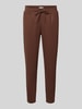 ICHI Slim Fit Hose mit Viskose-Anteil Modell 'KATE' Dunkelbraun