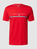 Christian Berg Men T-Shirt mit Label-Print Rot