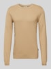 Blend Gebreide pullover met structuurmotief Beige