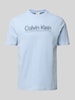 CK Calvin Klein T-Shirt mit Label-Print Hellblau