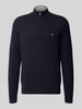 Fynch-Hatton Regular Fit Troyer aus Woll-Kaschmir-Mix Marine