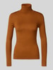 Lauren Ralph Lauren Gebreide pullover met zijde, model 'ZOE' Middenbruin