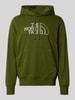 The North Face Hoodie met labelstitching Olijfgroen