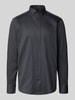 Christian Berg Men Regular fit zakelijk overhemd met kentkraag Antraciet