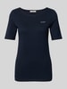 Marc O'Polo T-Shirt mit U-Boot-Ausschnitt Marine