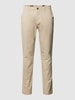 g1920 Slim fit chino met achterzakken, model 'SUBWAY' Zand