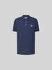 MAISON KITSUNE Poloshirt mit Motiv-Applikation Marine