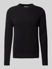 SELECTED HOMME Gebreide pullover met ronde hals, model 'DANE' Zwart