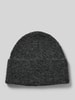 Jake*s Casual Beanie mit breiter Krempe Dunkelgrau Melange