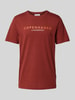 Lindbergh T-Shirt mit Label-Statement-Print Bordeaux