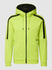 EA7 Emporio Armani Sweatjack met labelprint, model 'FELPA' Neon groen