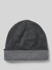 Barts Beanie met labeldetail, model 'ECLIPSE' Antraciet