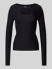 Guess Longsleeve mit Schlüsselloch-Ausschnitt Modell 'AMIRA' Black