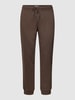 MCNEAL Sweatpants mit Eingrifftaschen Dunkelbraun